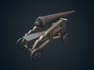 pirate cannon - pbr 3D मॉडल