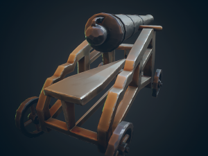 pirate cannon - pbr 3D मॉडल