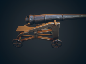 pirate cannon - pbr 3D मॉडल
