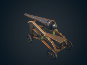pirate cannon - pbr 3D मॉडल