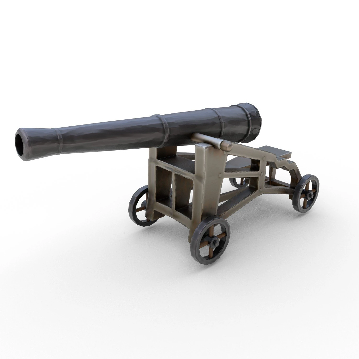 pirate cannon - pbr 3D Model .c4d .max .obj .3ds .fbx .stl .blend 