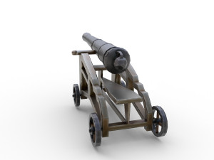 pirate cannon - pbr 3D मॉडल