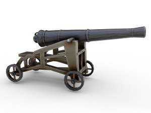 pirate cannon - pbr 3D मॉडल