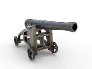 pirate cannon - pbr 3D मॉडल