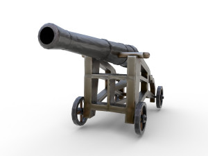 pirate cannon - pbr 3D मॉडल