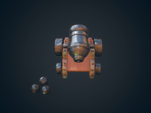 stylized cannon - pbr 3Dモデル