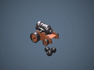 stylized cannon - pbr 3Dモデル