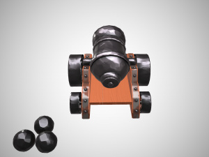 stylized cannon - pbr 3Dモデル