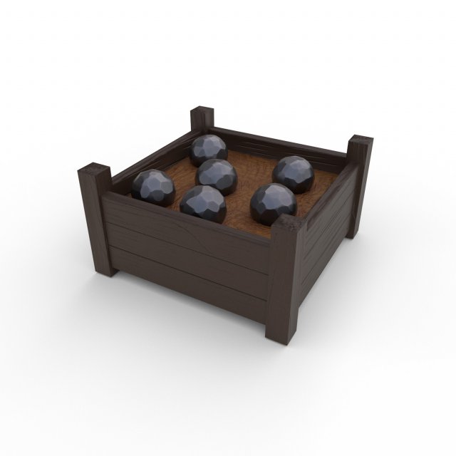 cannon balls 3D Model .c4d .max .obj .3ds .fbx .stl .blend 