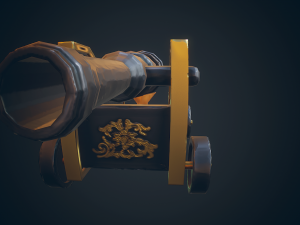 pirate cannon stylized - pbr Modelo 3D