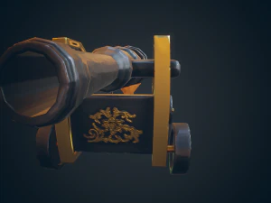 pirate cannon stylized - pbr 3D Model