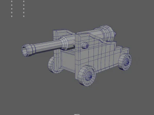 pirate cannon stylized - pbr 3D Model