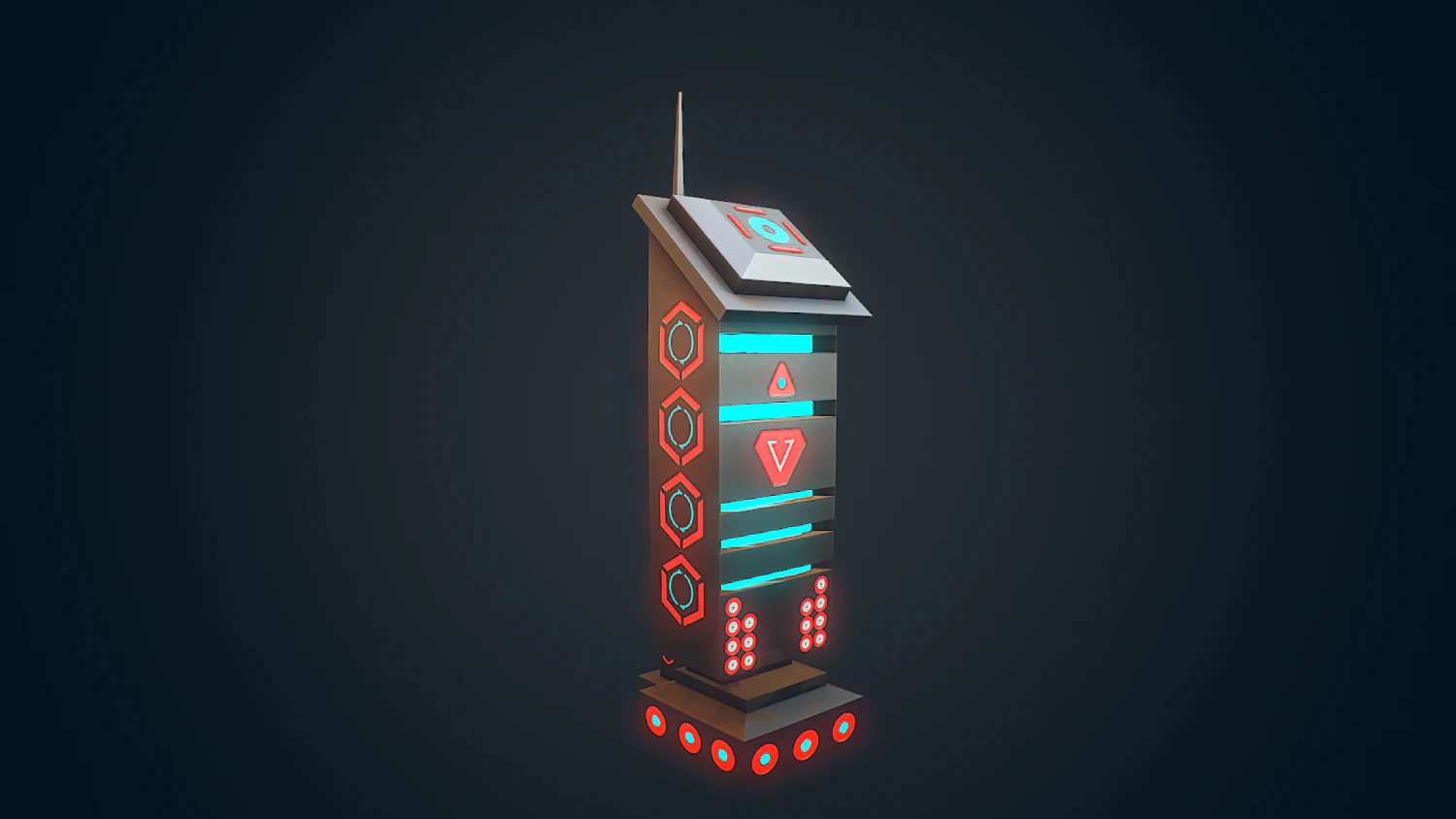 sci-fi building - 01 3D Model .c4d .max .obj .3ds .fbx .stl .blend