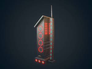 sci-fi building - 01 3D Model