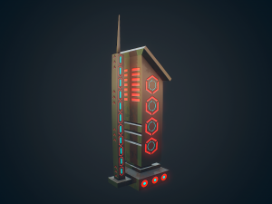 sci-fi building - 01 3D Model