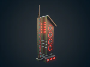 sci-fi building - 01 3D Model
