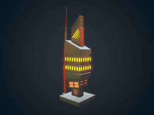 sci-fi building - 02 3D Model
