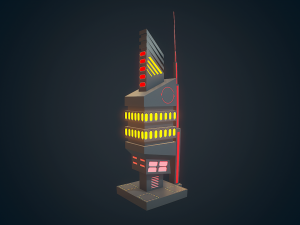 sci-fi building - 02 Model 3D