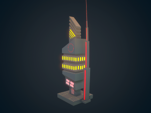 sci-fi building - 02 Model 3D