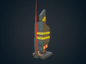 sci-fi building - 02 3D Model