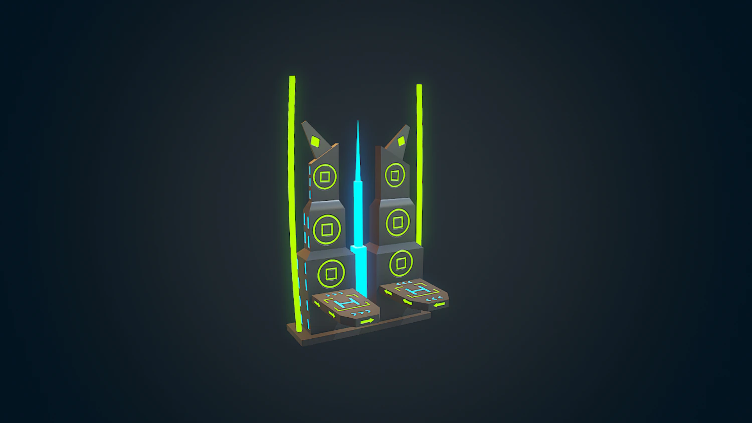 sci-fi building - 03 3D Model .c4d .max .obj .3ds .fbx .stl .blend