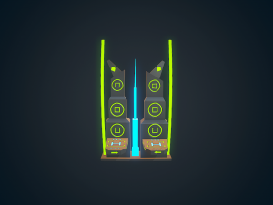 sci-fi building - 03 Modelo 3D
