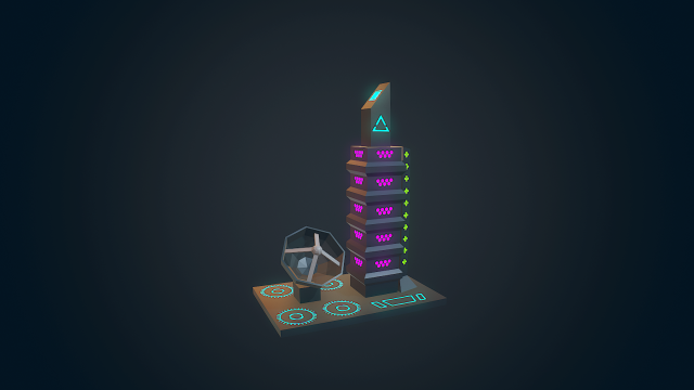sci-fi building - 04 3D-Modell .c4d .max .obj .3ds .fbx .stl .blend 