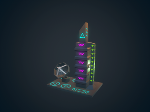 sci-fi building - 04 3D-Modell