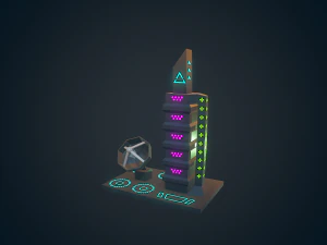sci-fi building - 04 3D Model