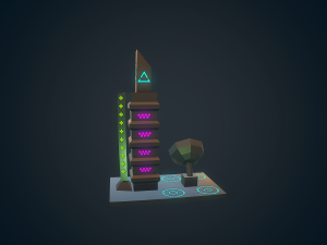 sci-fi building - 04 3D-Modell