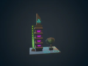sci-fi building - 04 3D Model