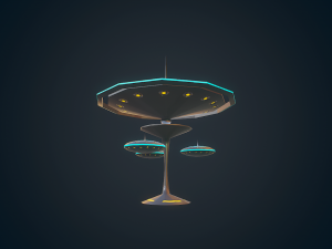 sci-fi building - 07 Modelo 3D