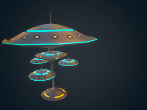 sci-fi building - 07 Modelo 3D
