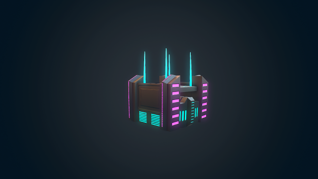 sci-fi building - 09 3D Model .c4d .max .obj .3ds .fbx .stl .blend 