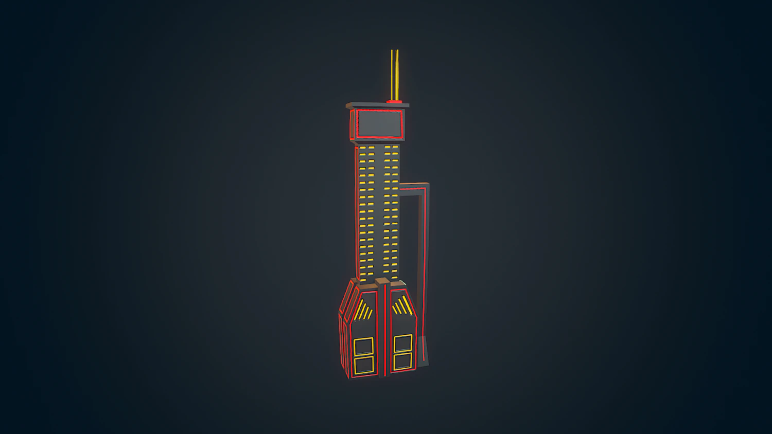 sci-fi building - 10 3D Model .c4d .max .obj .3ds .fbx .stl .blend