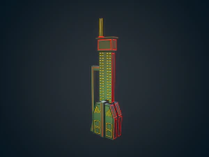 sci-fi building - 10 3D Model