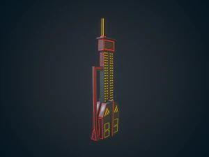 sci-fi building - 10 3D Model