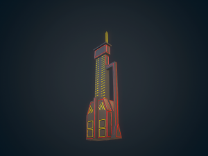 sci-fi building - 10 3D Model