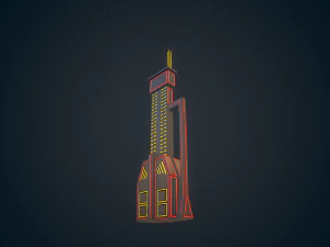 sci-fi building - 10 3D Model