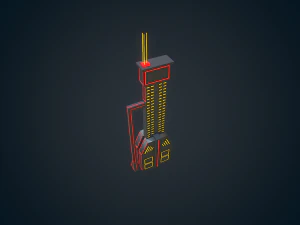 sci-fi building - 10 3D Model