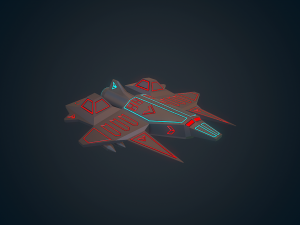 sci-fi military drone - 01 Model 3D