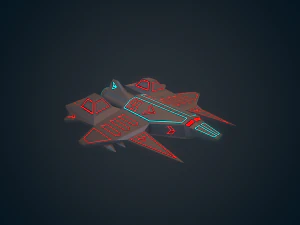 sci-fi military drone - 01 3D Model