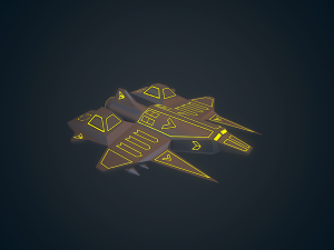 sci-fi military drone - 01 3D Model