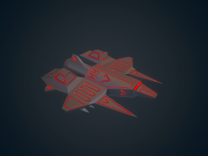 sci-fi military drone - 01 Model 3D