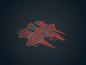 sci-fi military drone - 01 3D Model