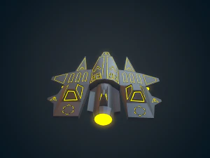 sci-fi military drone - 01 3D Model