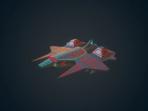 sci-fi military drone - 01 3D Model