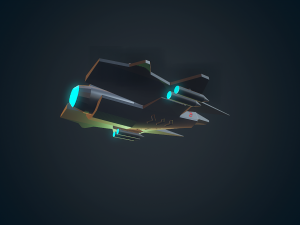 sci-fi military drone - 01 Model 3D