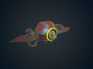 sci-fi military drone - 02 3D Model