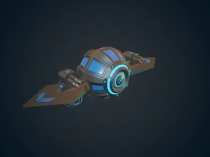 sci-fi military drone - 02 3D Model